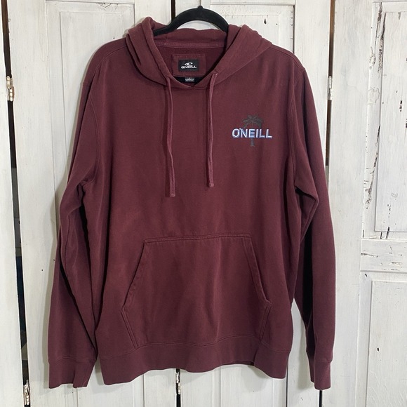 O'Neill Other - O'Neill Surfing Hoodie Men's Large Deep Red Maroon Pullover Since 1952 Logo